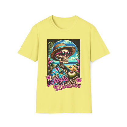 Aloha Beaches Skeleton Unisex T-Shirt