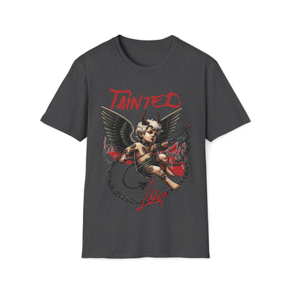 Tainted Love Retro 80's Metal Hair Band Cupid Valentines Day Unisex T-Shirt