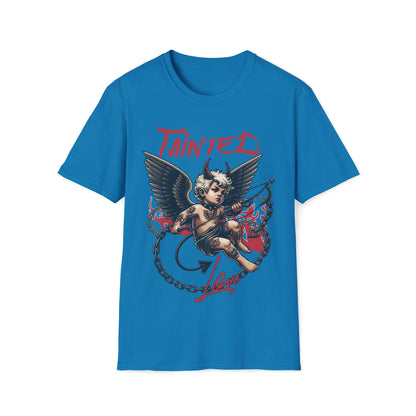 Tainted Love Retro 80's Metal Hair Band Cupid Valentines Day Unisex T-Shirt