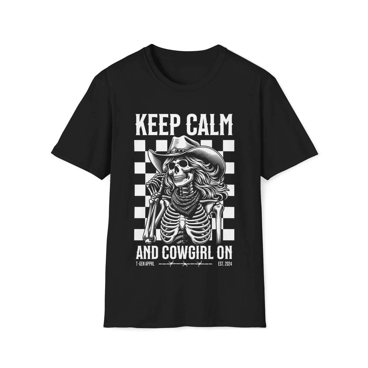 Keep Calm And Cowgirl On Unisex T-Shirt