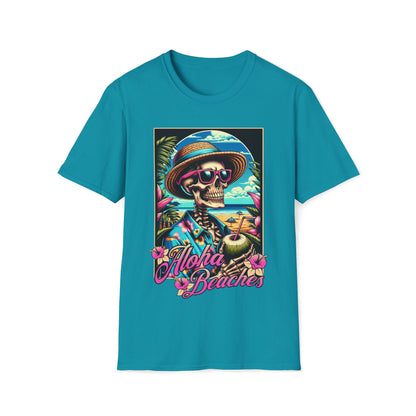 Aloha Beaches Skeleton Unisex T-Shirt