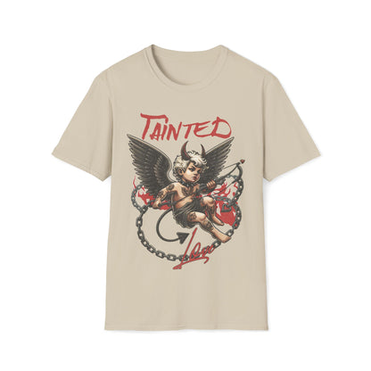 Tainted Love Retro 80's Metal Hair Band Cupid Valentines Day Unisex T-Shirt