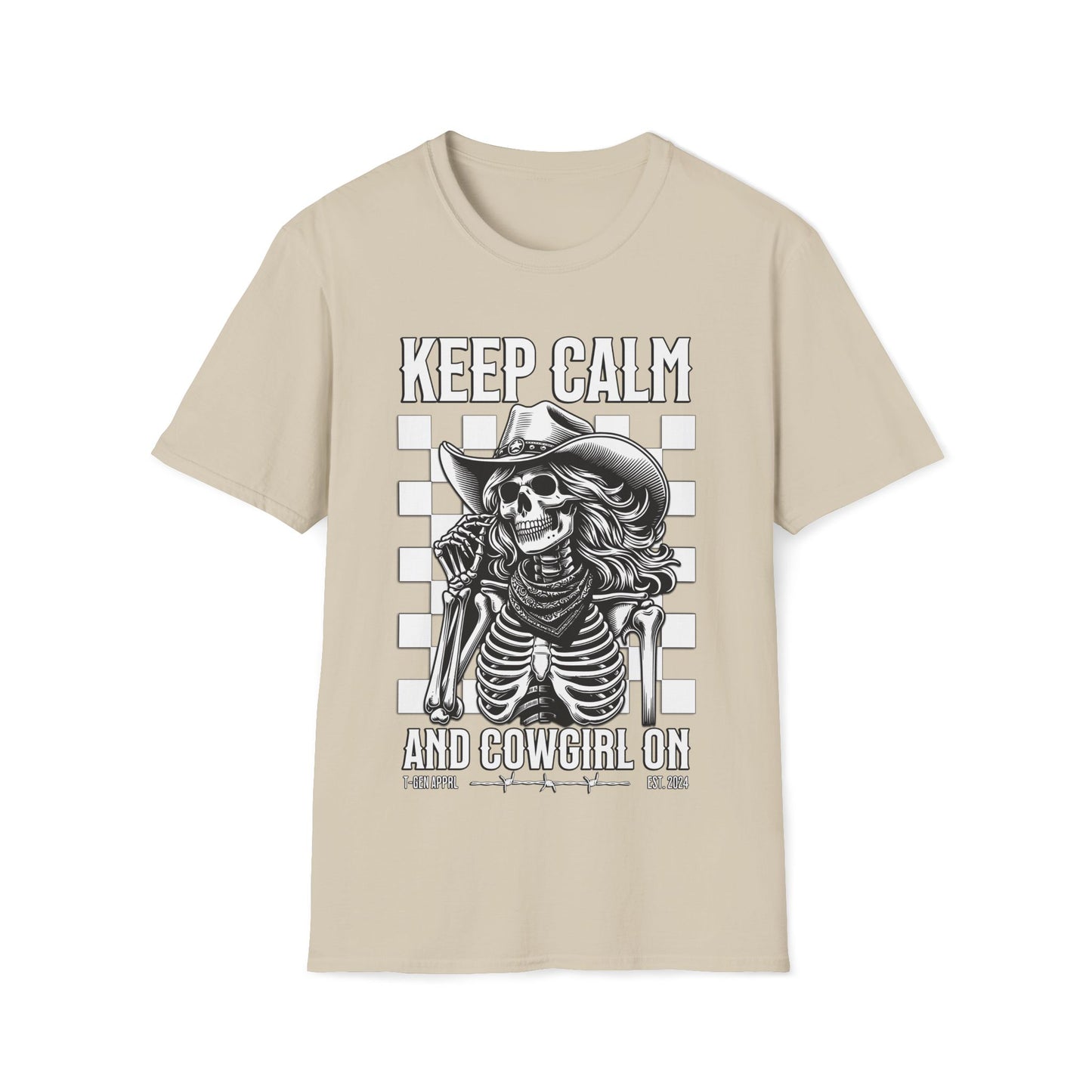 Keep Calm And Cowgirl On Unisex T-Shirt