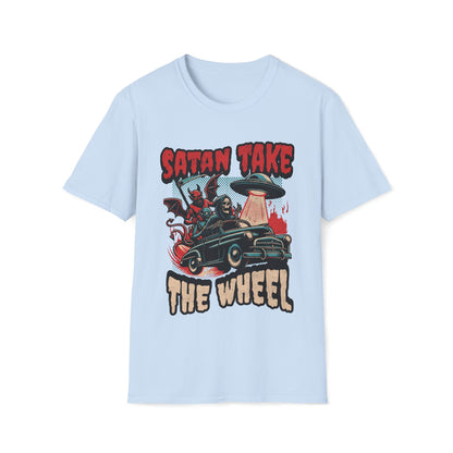 Satan Take the Wheel Unisex T-Shirt