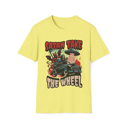 Satan Take the Wheel Unisex T-Shirt