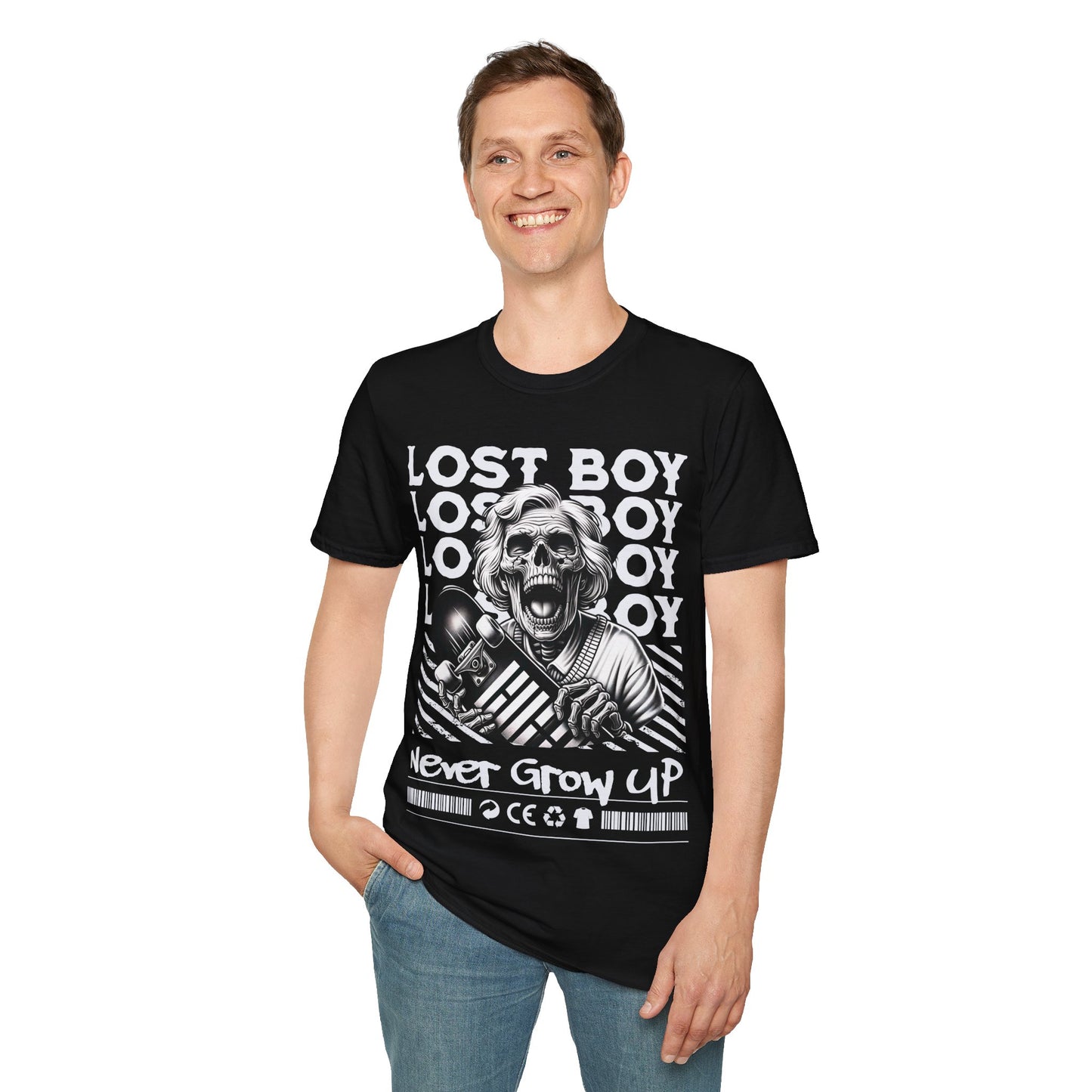 Lost Boy Never Grow Up Skateboarding Unisex T-Shirt