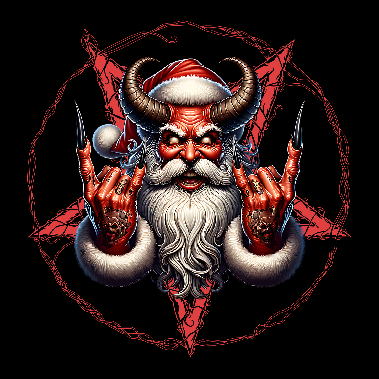 Satanic Santa Hail Santa Christmas Unisex T-Shirt