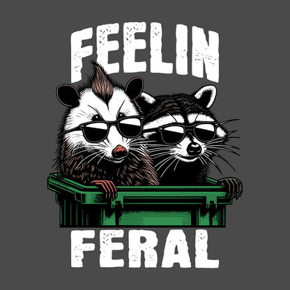 Feelin Feral Raccoon Possum Unisex T-Shirt