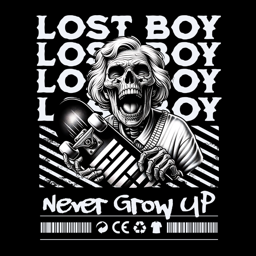 Lost Boy Never Grow Up Skateboarding Unisex T-Shirt