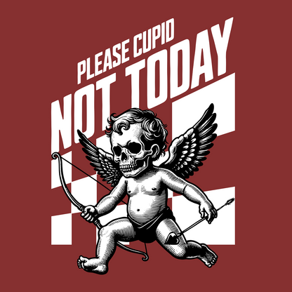 Not Today Cupid Skeleton Valentines Day Unisex T-Shirt