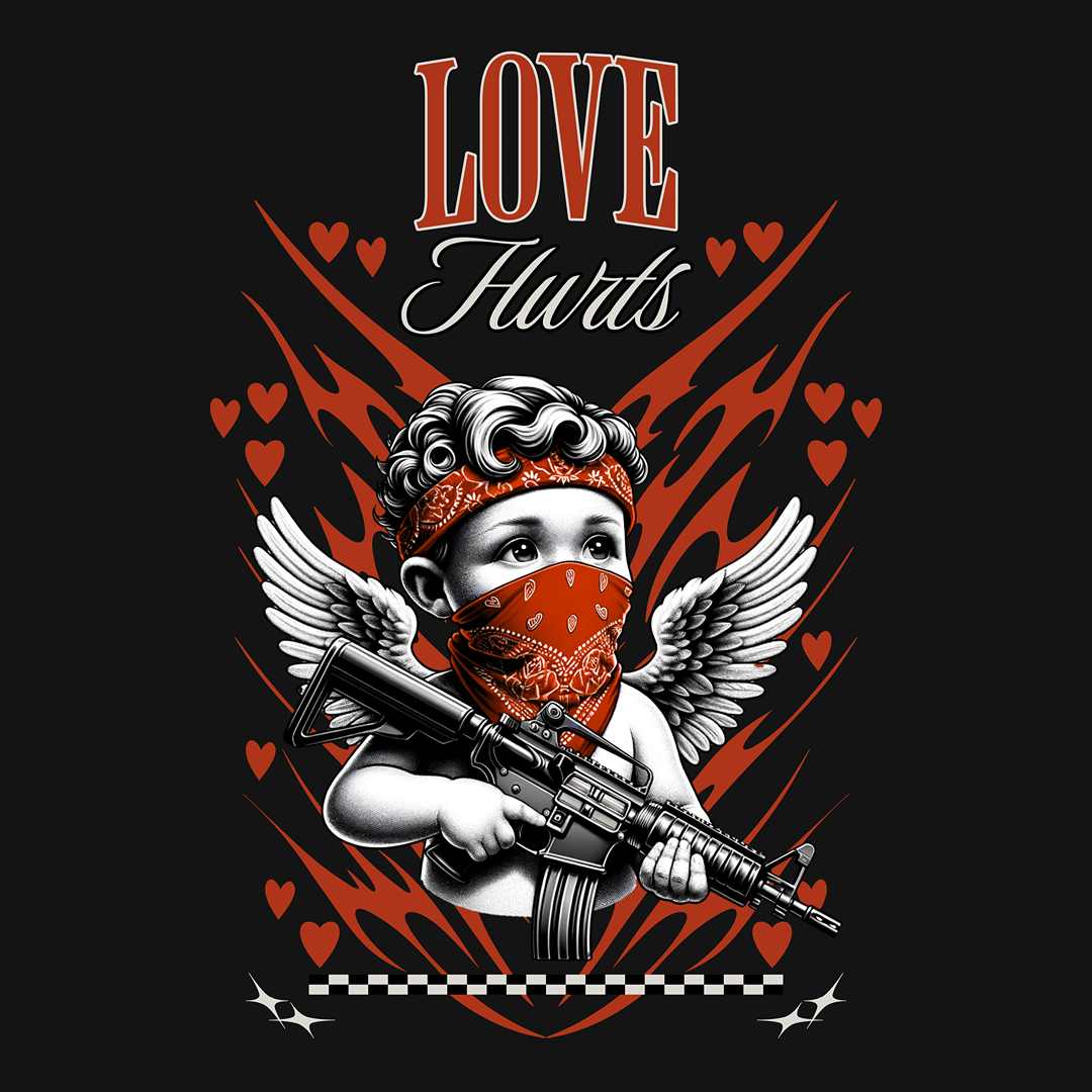 Love Hurts Cupid Valentines Day Unisex T-Shirt