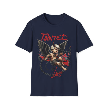 Tainted Love Retro 80's Metal Hair Band Cupid Valentines Day Unisex T-Shirt