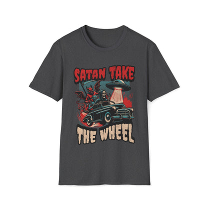 Satan Take the Wheel Unisex T-Shirt