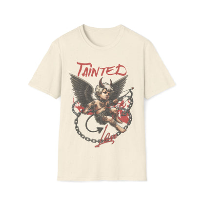 Tainted Love Retro 80's Metal Hair Band Cupid Valentines Day Unisex T-Shirt