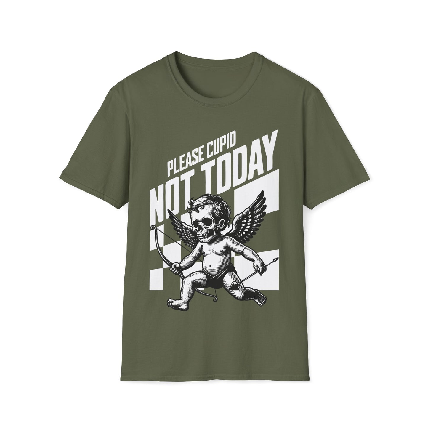 Not Today Cupid Skeleton Valentines Day Unisex T-Shirt