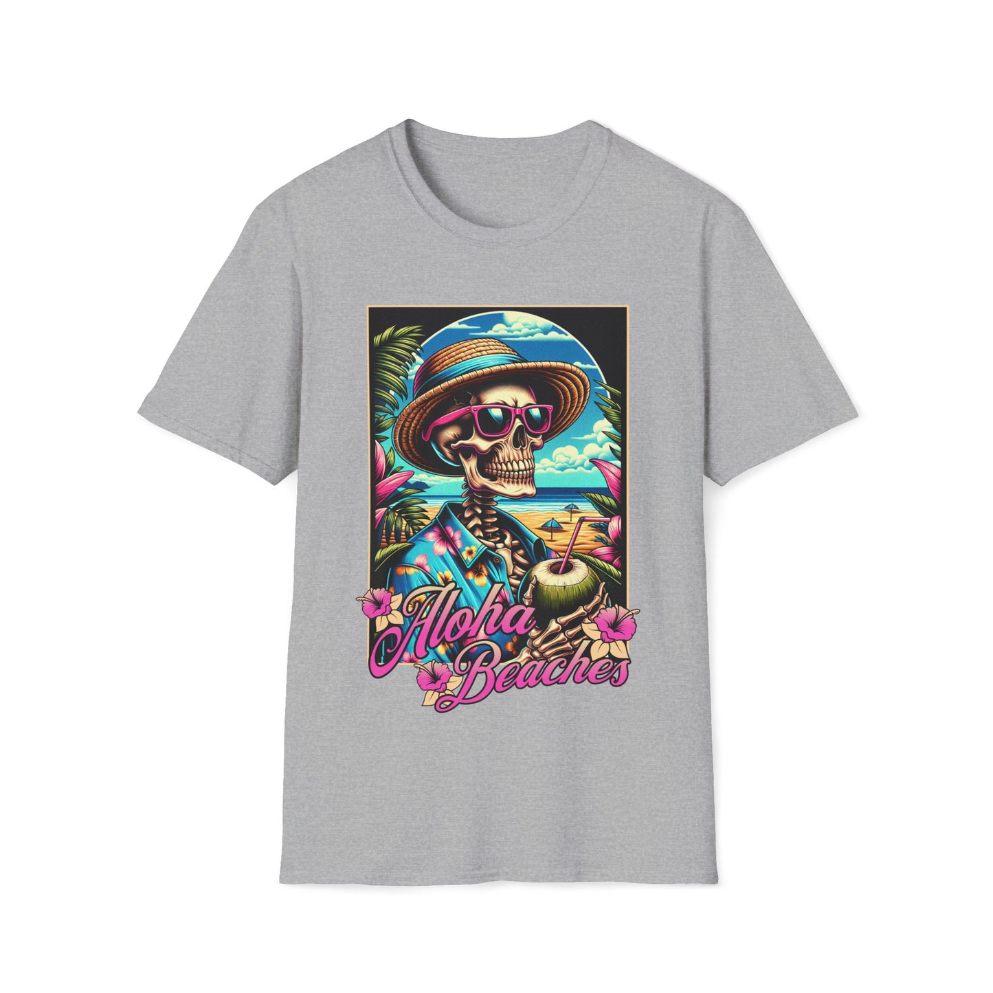 Aloha Beaches Skeleton Unisex T-Shirt