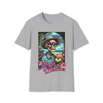 Aloha Beaches Skeleton Unisex T-Shirt