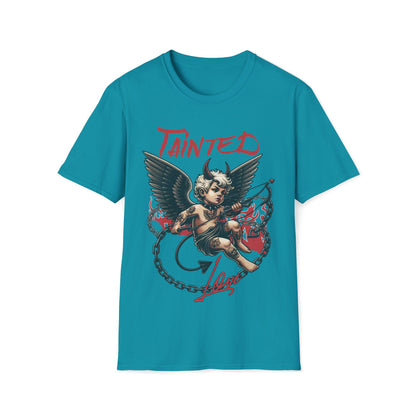 Tainted Love Retro 80's Metal Hair Band Cupid Valentines Day Unisex T-Shirt